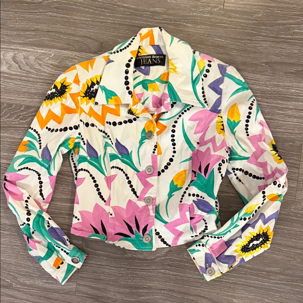 Vintage Christian Llinares Floral Women's Jacket